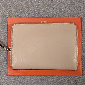 Dkny Orange And Beige Clutch - image 1